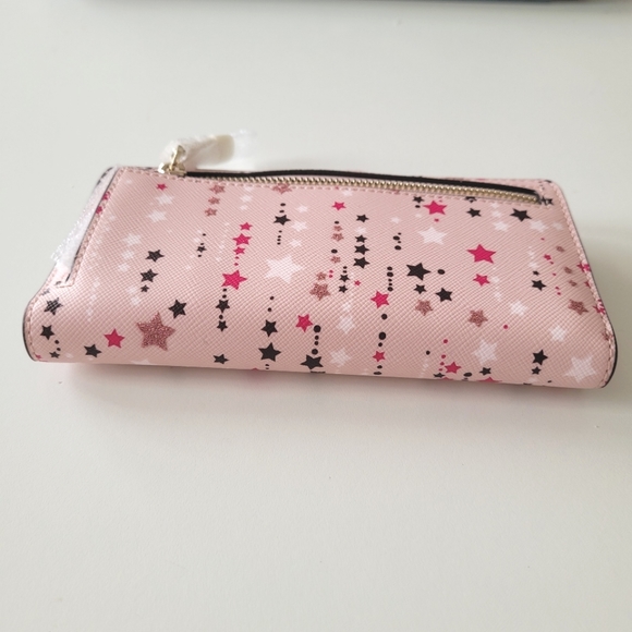 KATE SPADE Star Staci Large Slim Bifold Shimmery Pink Wallet - Picture 15 of 16